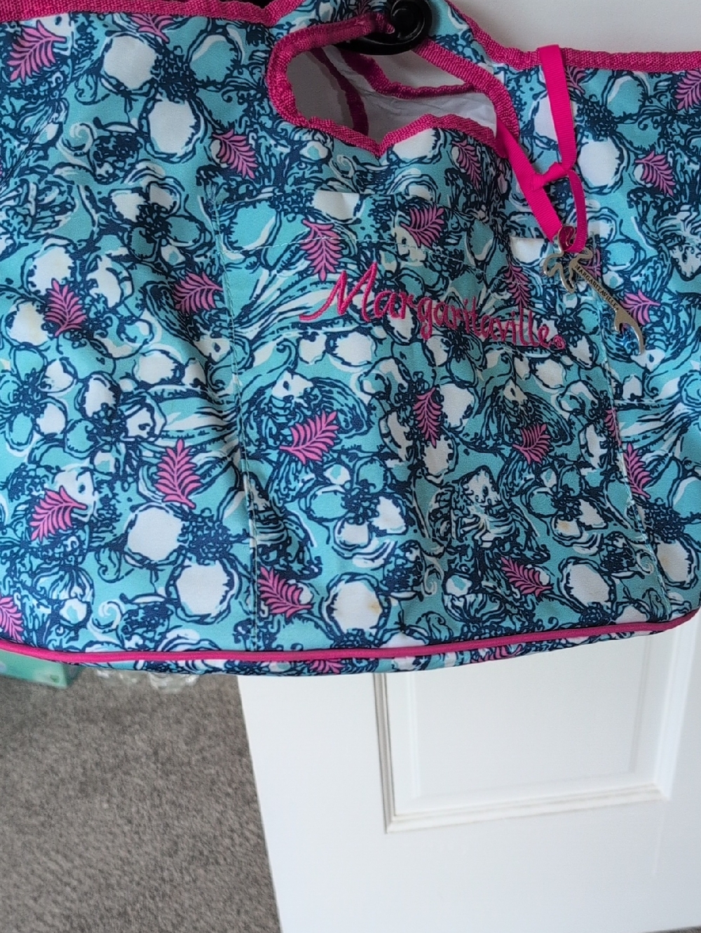Margaritaville Aqua and Hot Pink Floral Beach Cooler